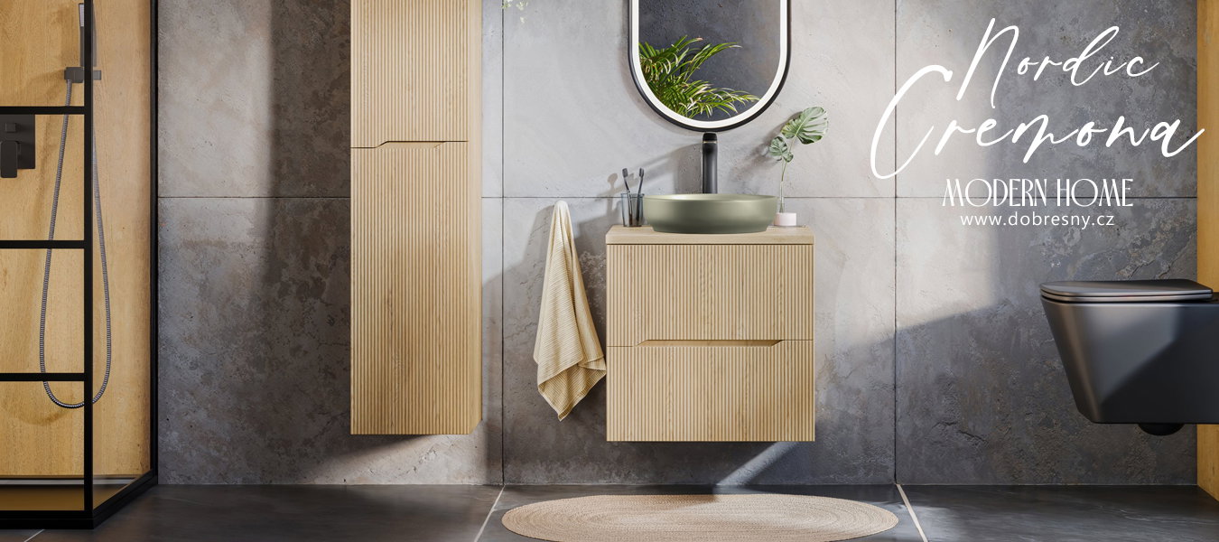Kúpeľňová skrinka pod umývadlo NORDIC CREMONA 60cm