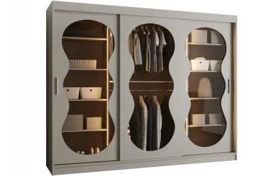 Šatní skřín s posuvnými dveřmi BAHRAJN 3 250cm kašmírová