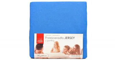 Prostěradlo JERSEY s gumou 80x200 cm MODRÁ