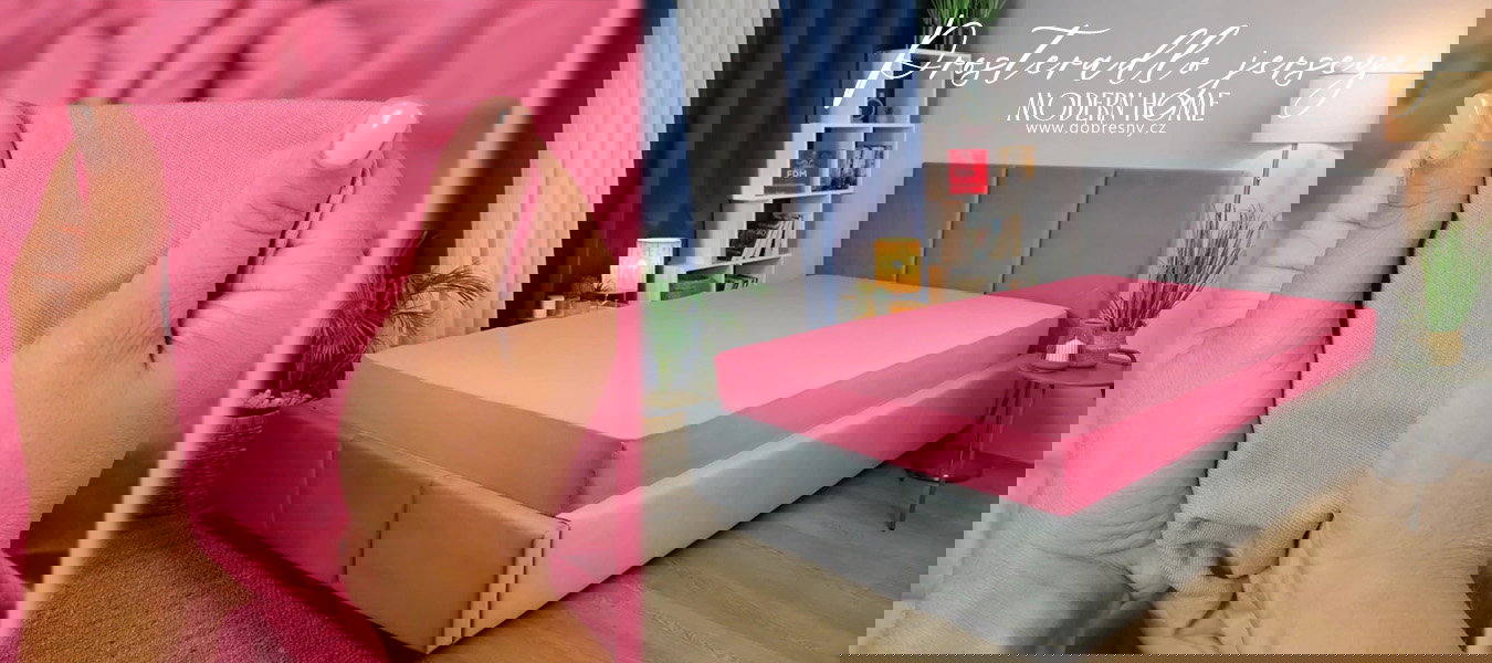 Plachta JERSEY s gumou 140x200 cm RUŽOVÁ
