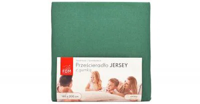Prostěradlo JERSEY s gumou 200x200 cm ZELENÁ 100% bavlna