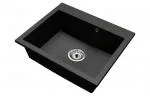 Granitový dřez ELITE černý + sifon chrom 53 x 38 x 21cm