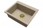 Granitový dřez ELITE béžový + zlatý sifon 60 x 50 x 21cm