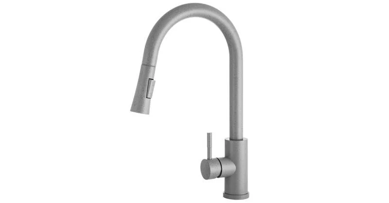 Kuchyňská baterie se sprchou TARU SLIM šedá