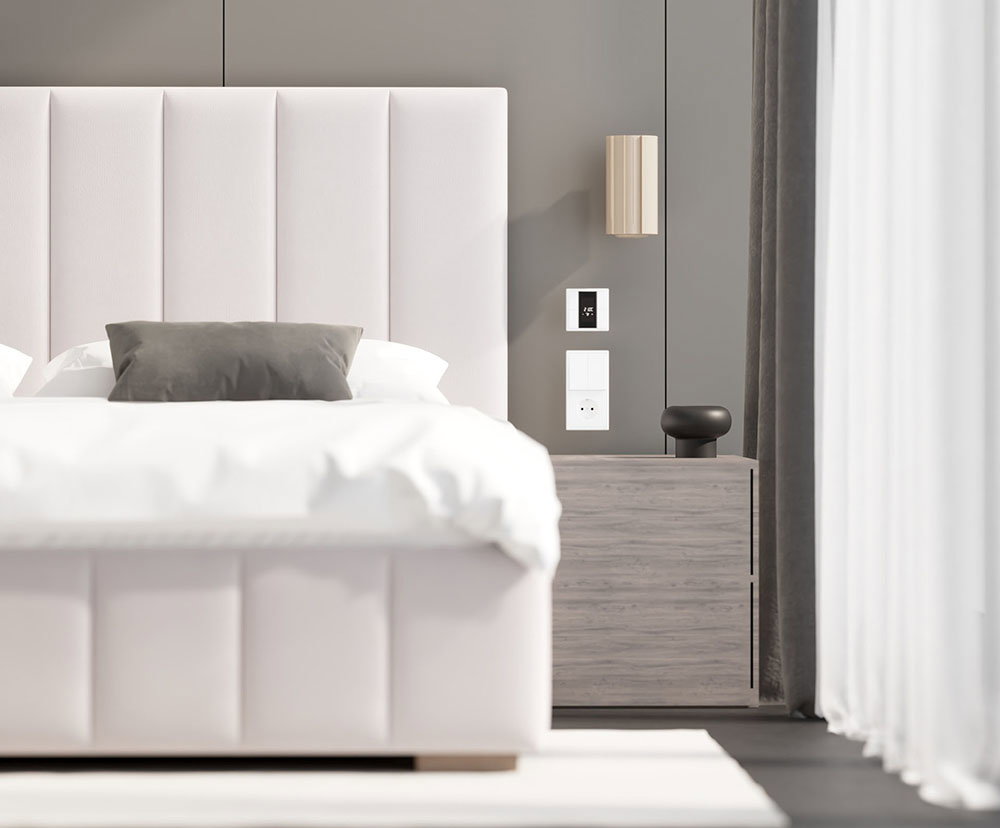 Čalúnená posteľ AUSTIN 90x200cm Biela Paris s úložným priestorom kovový rošt