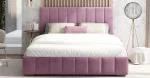 Čalouněná postel AUSTIN 160x200cm Fialová Paris s úložným prostorem kovový rošt