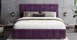 Čalouněná postel AUSTIN 90x200cm Tmavě fialová Paris s úložným prostorem kovový rošt
