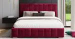 Čalouněná postel AUSTIN 160x200cm Vínová Paris s úložným prostorem kovový rošt