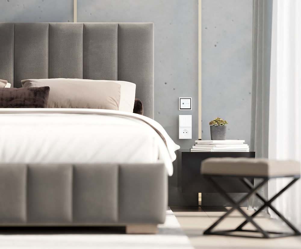 Čalúnená posteľ AUSTIN 160x200cm Tmavo sivá Paris s úložným priestorom kovový rošt