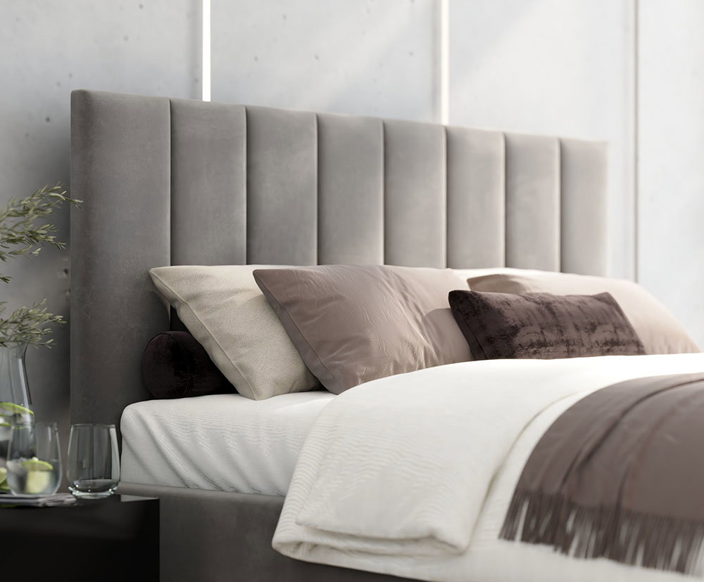 Čalúnená posteľ AUSTIN 160x200cm Tmavo sivá Paris s úložným priestorom kovový rošt