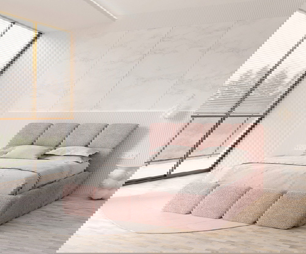 Čalúnená posteľ DELICATO 140x200 cm Ružová Cleo s úložným priestorom kovový rošt