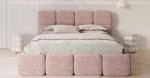 Čalouněná postel DELICATO 180x200 cm Růžová Cleo s úložným prostorem kovový rošt