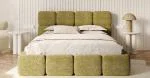 Čalouněná postel DELICATO 180x200 cm Zelená Cleo s úložným prostorem kovový rošt