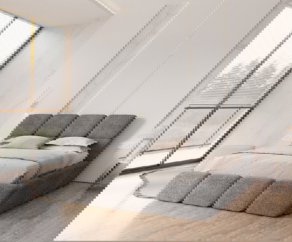 Čalúnená posteľ DELICATO 140x200 cm Tmavo sivá Cleo s úložným priestorom kovový rošt