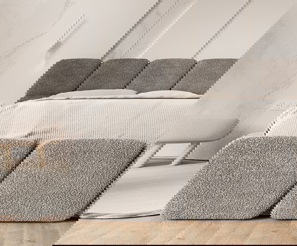 Čalúnená posteľ DELICATO 140x200 cm Tmavo sivá Cleo s úložným priestorom kovový rošt