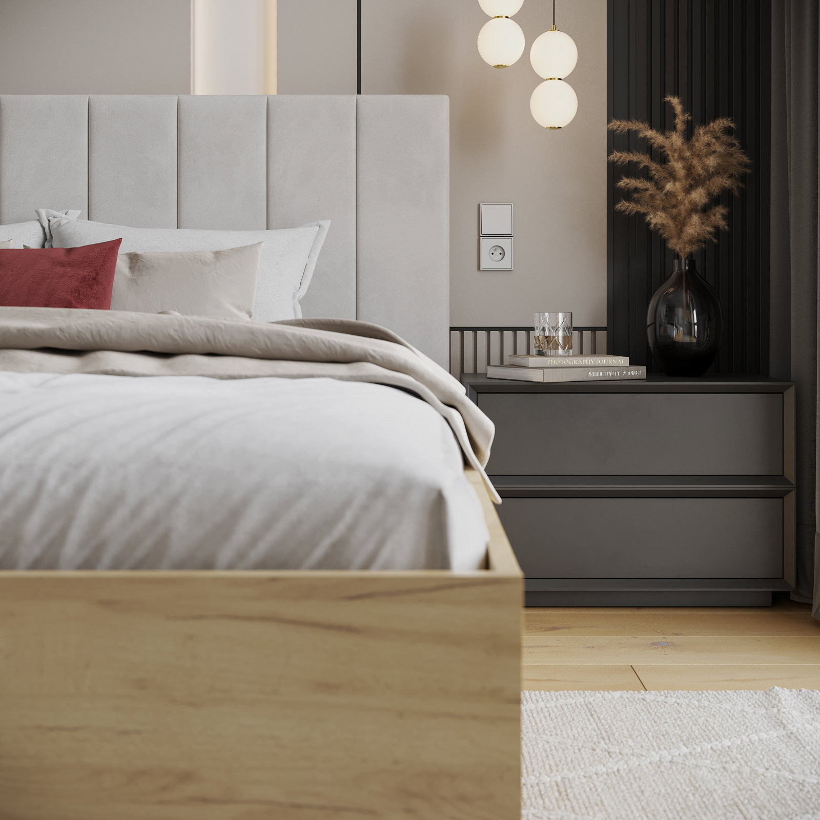 Čalúnená posteľ GRENADA 180x200 cm so zdvižným roštom biela