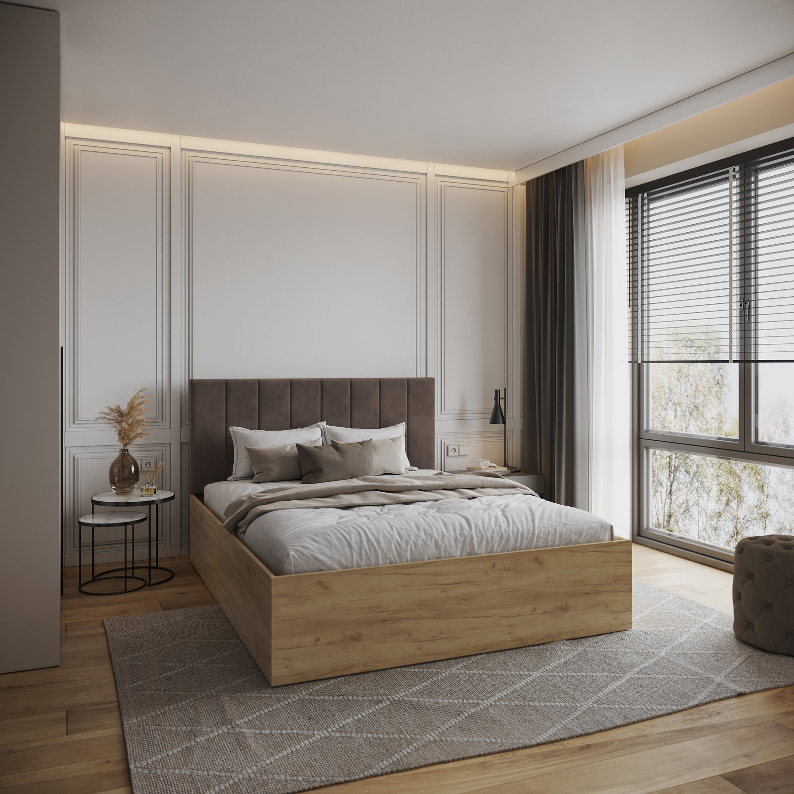 Čalúnená posteľ GRENADA 90x200 cm so zdvižným roštom hnedá