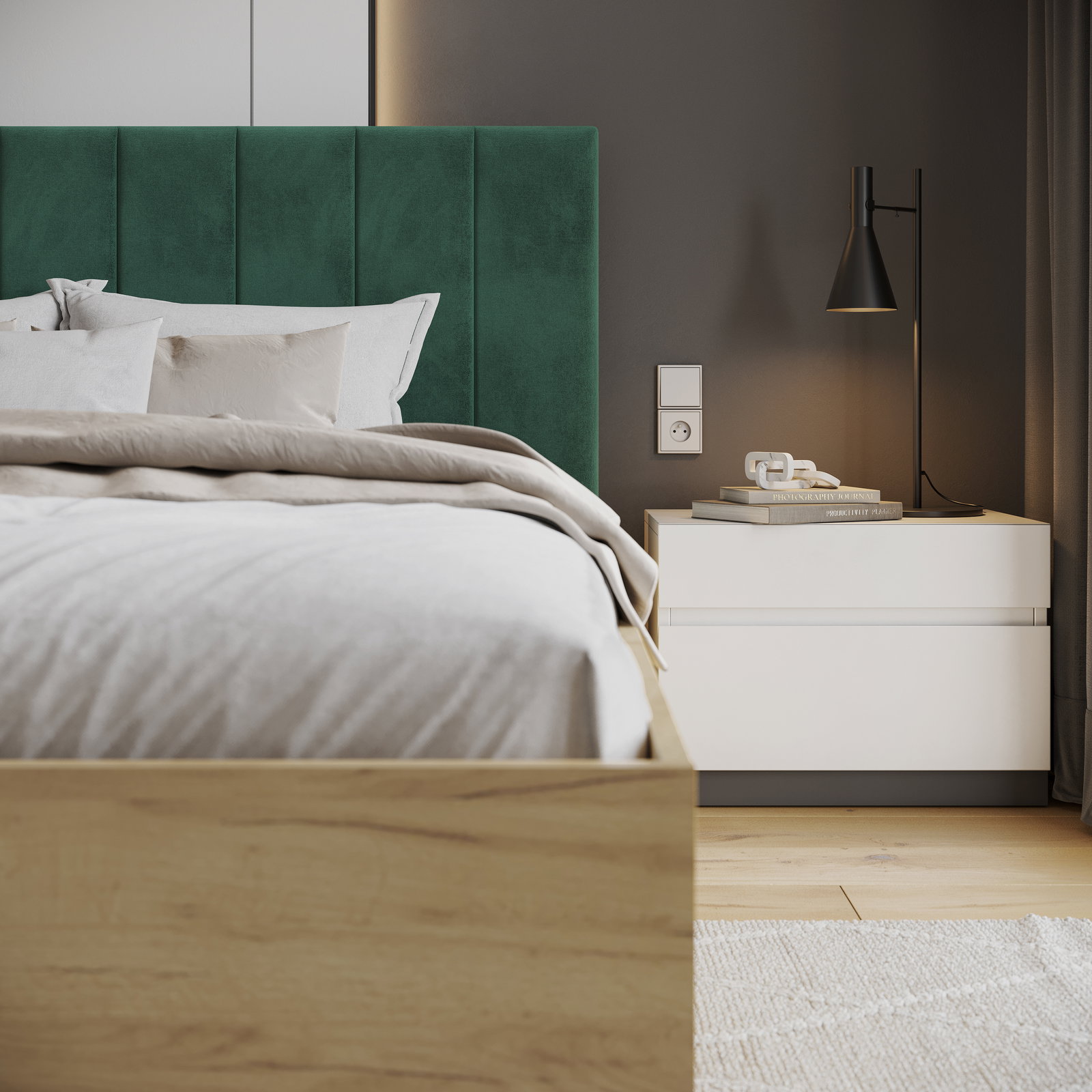 Čalúnená posteľ GRENADA 160x200 cm so zdvižným roštom zelená