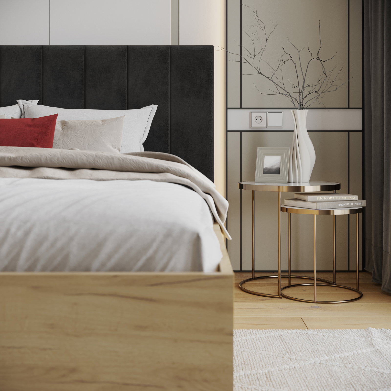 Čalúnená posteľ GRENADA 90x200 cm so zdvižným roštom čierna