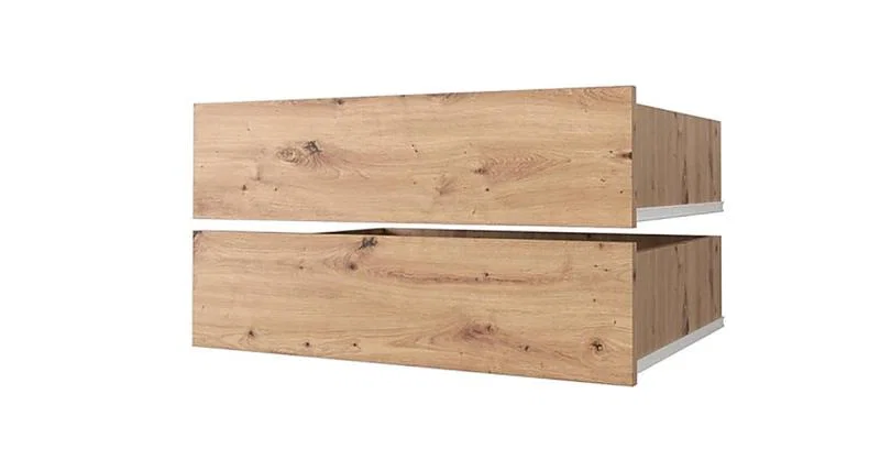 Sada zásuvek 2ks - Do šatních skříní s posuvnými dveřmi 120-200cm | Dub Artisan