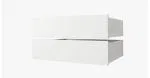 Sada zásuvek 2ks - Do šatních skříní s posuvnými dveřmi 100cm | Bílá