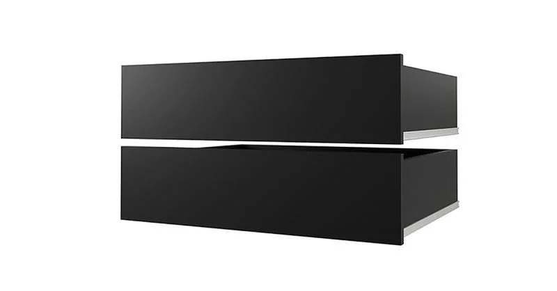 Sada zásuvek 2ks - Do šatních skříní s posuvnými dveřmi 100cm | Černá