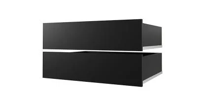 Sada zásuvek 2ks - Do šatních skříní s posuvnými dveřmi 250cm | Černá