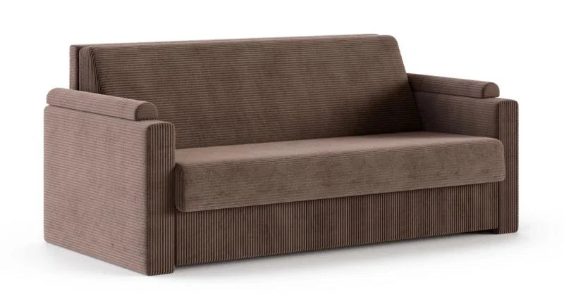 Rozkládací pohovka VIBO HNĚDÁ SZTRUKS 140x197cm