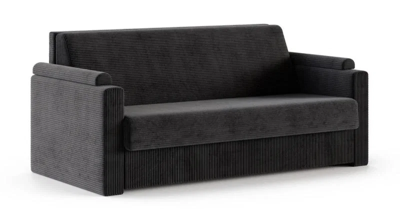 Rozkládací pohovka VIBO ČERNÁ SZTRUKS 140x197cm