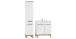Koupelnová sestava BALI WHITE 80cm s vysokou skříňkou 2D1S a umyvadlem