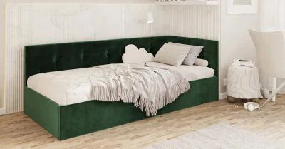 Postel EDDY 2 pro děti a mládež zelená TRINITY 90x200 kovový zdvižný rošt