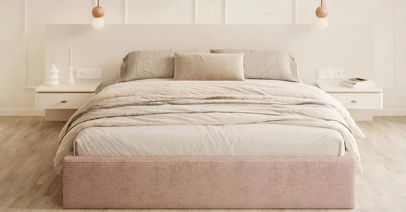 Čalouněná postel ORLANDO 180x200 Růžová Sztruks s úložným prostorem kovový rošt