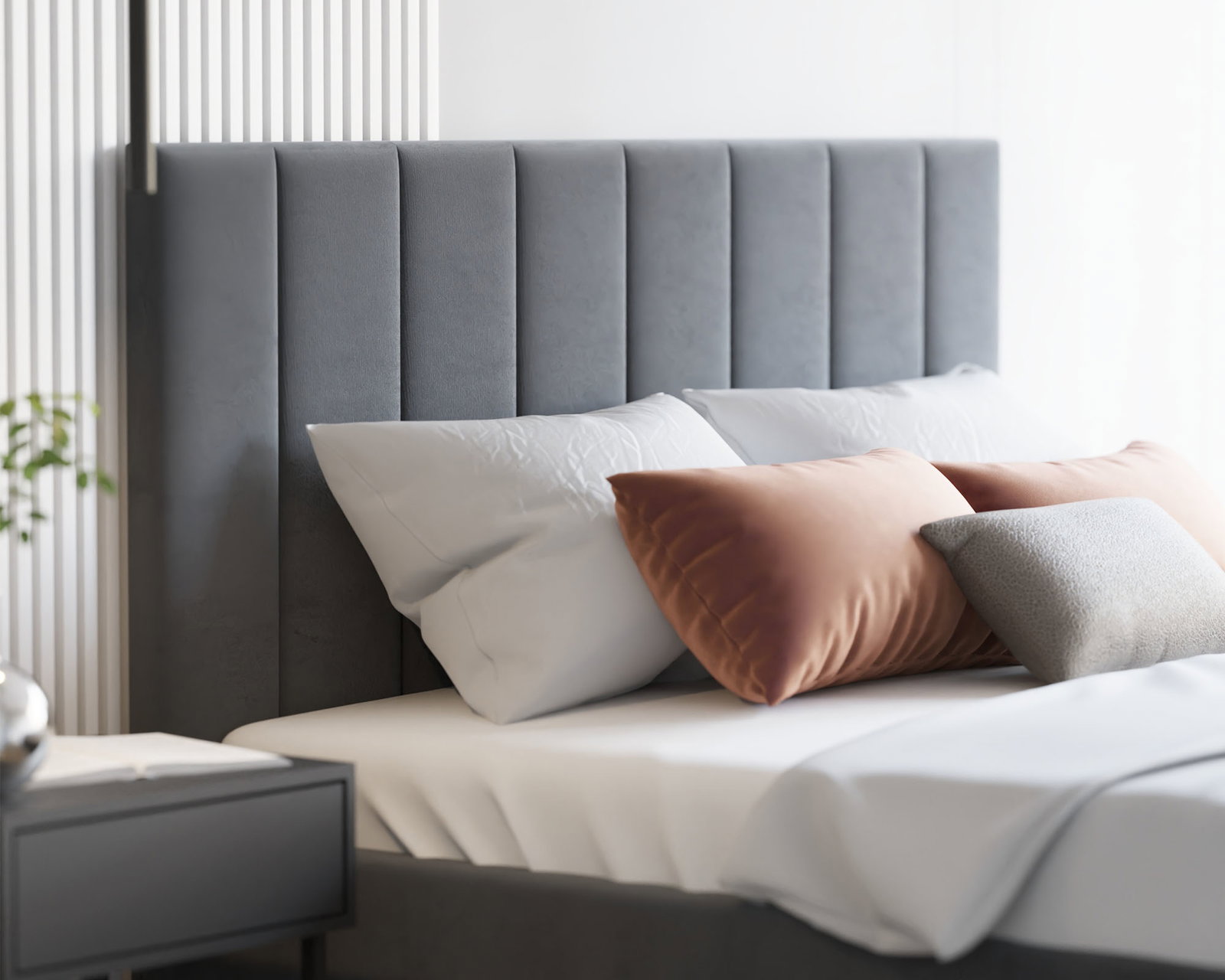 Čalúnená posteľ COLORADO 200x200 s kovovým zdvižným roštom TMAVO SIVÁ TRINITY