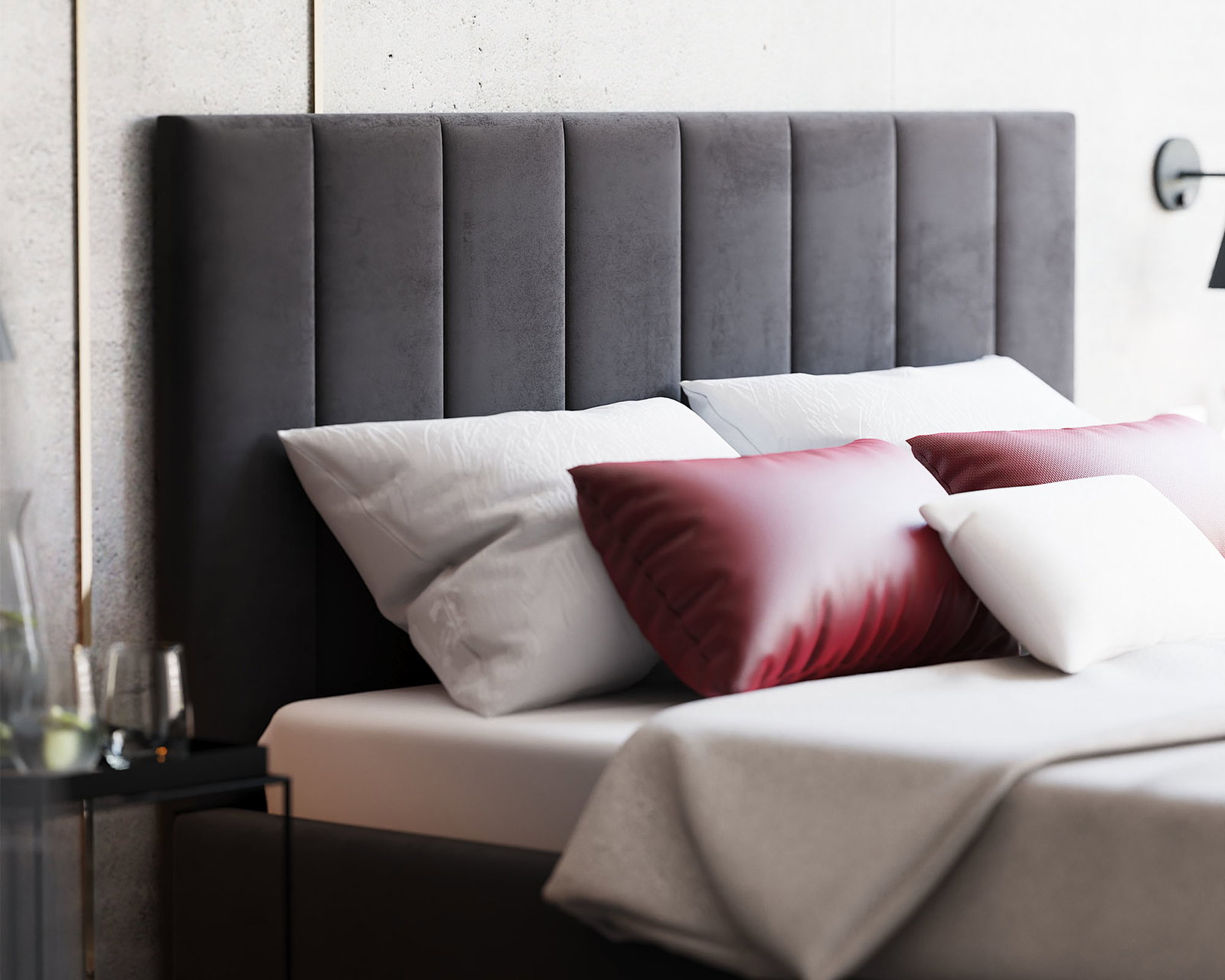 Čalúnená posteľ COLORADO 200x200 s kovovým zdvižným roštom ČIERNA TRINITY