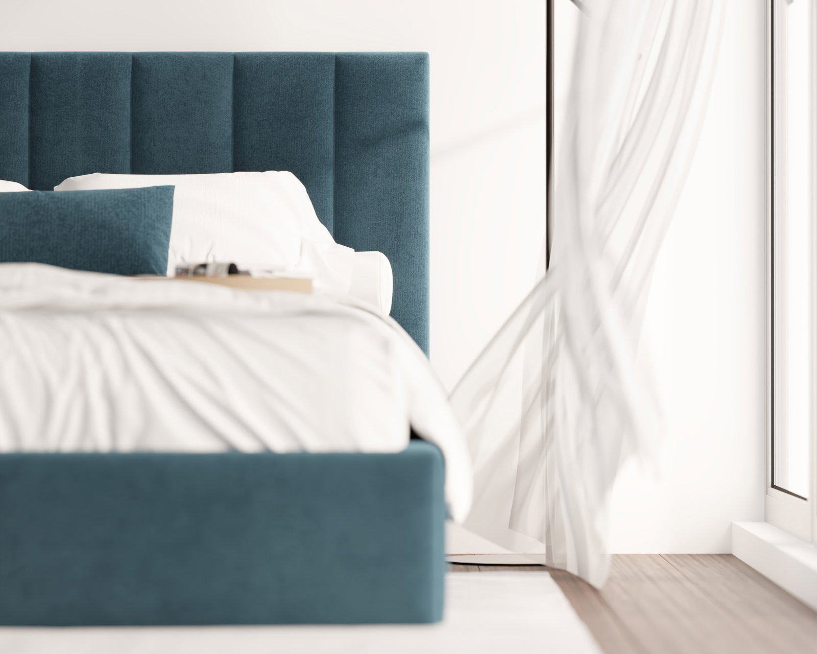 Luxusná posteľ COLORADO 160x200 s kovovým zdvižným roštom Modrá PARIS