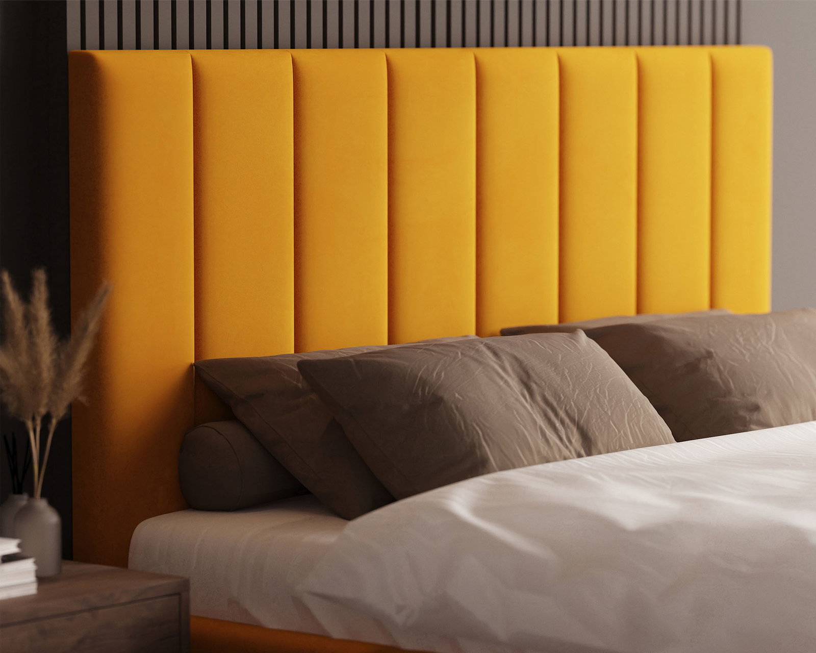 Luxusná posteľ COLORADO 180x200 s kovovým zdvižným roštom Žltá PARIS