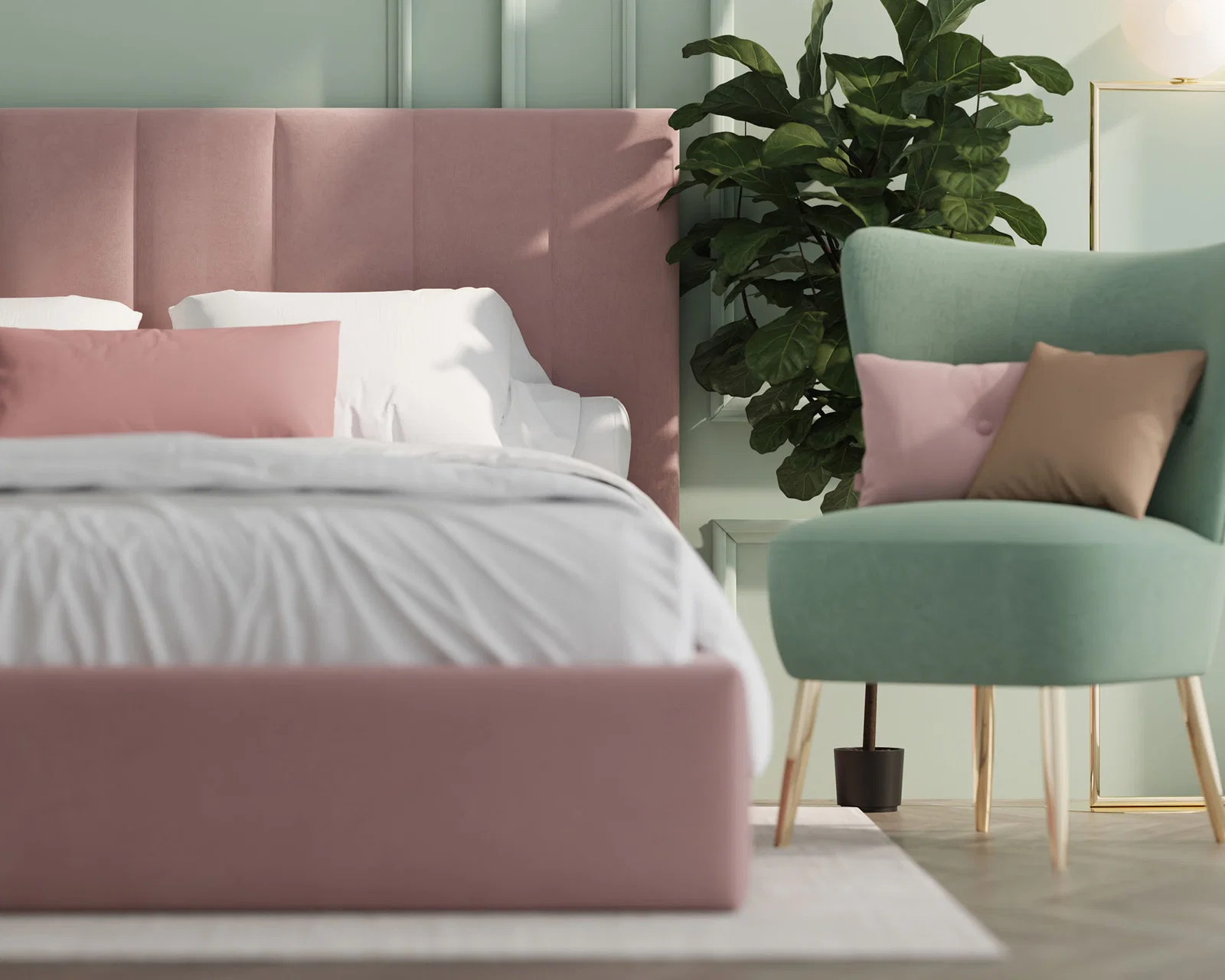 Čalouněná postel COLORADO 90x200 s kovovým zdvižným roštem RŮŽOVÁ PARIS