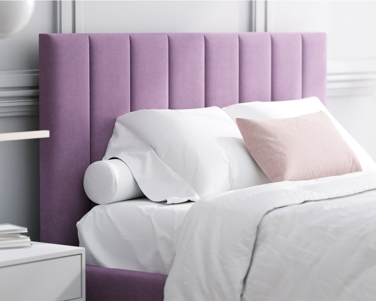 Luxusná posteľ COLORADO 180x200 s kovovým zdvižným roštom Fialová PARIS