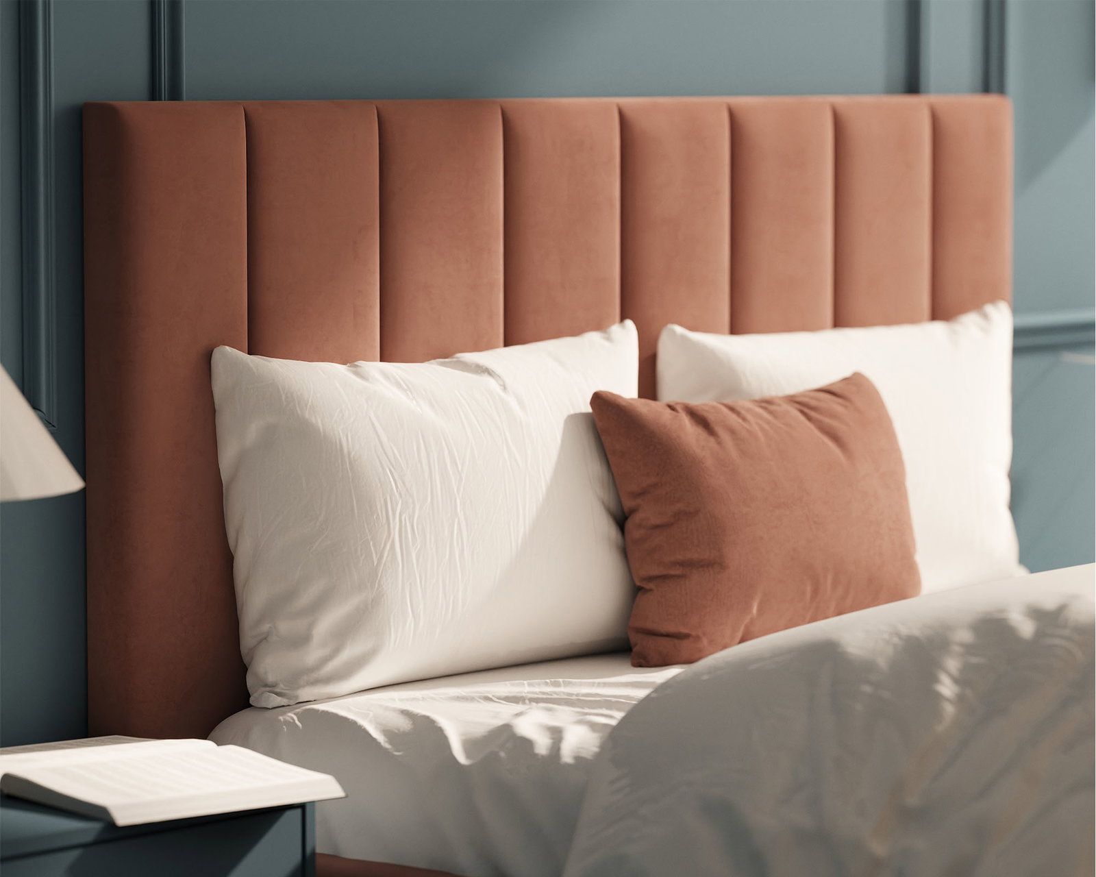 Luxusná posteľ COLORADO 180x200 s kovovým zdvižným roštom Lososová PARIS