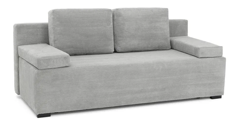 Rozkládací pohovka LINEA ŠEDÁ SZTRUKS 140x200cm