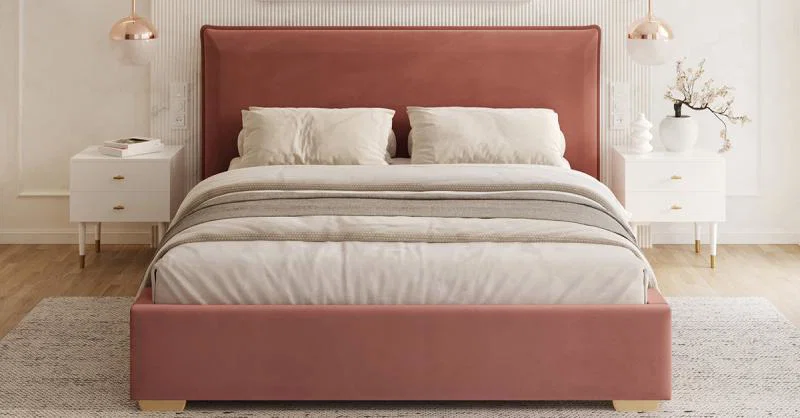 Čalouněná postel PERFETTO 180x200 s kovovým zdvižným roštem LOSOSOVÁ PARIS