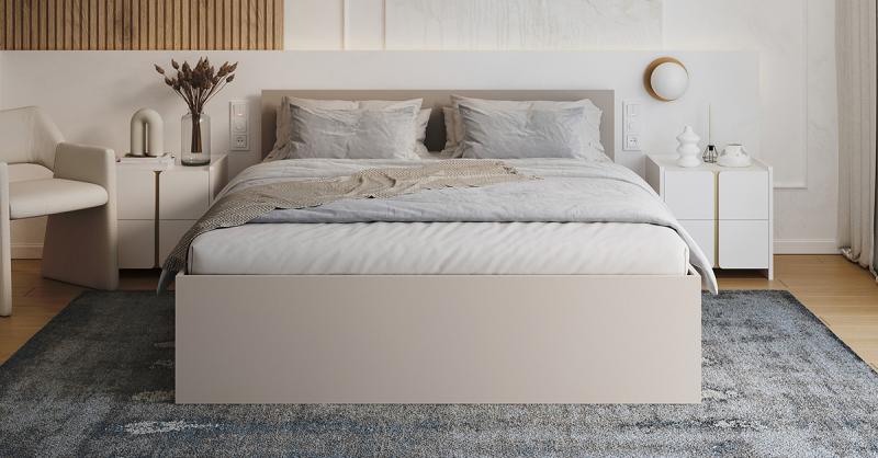 Postel PANAMA 180x200 s kovovým zdvižným roštem BÉŽOVÁ