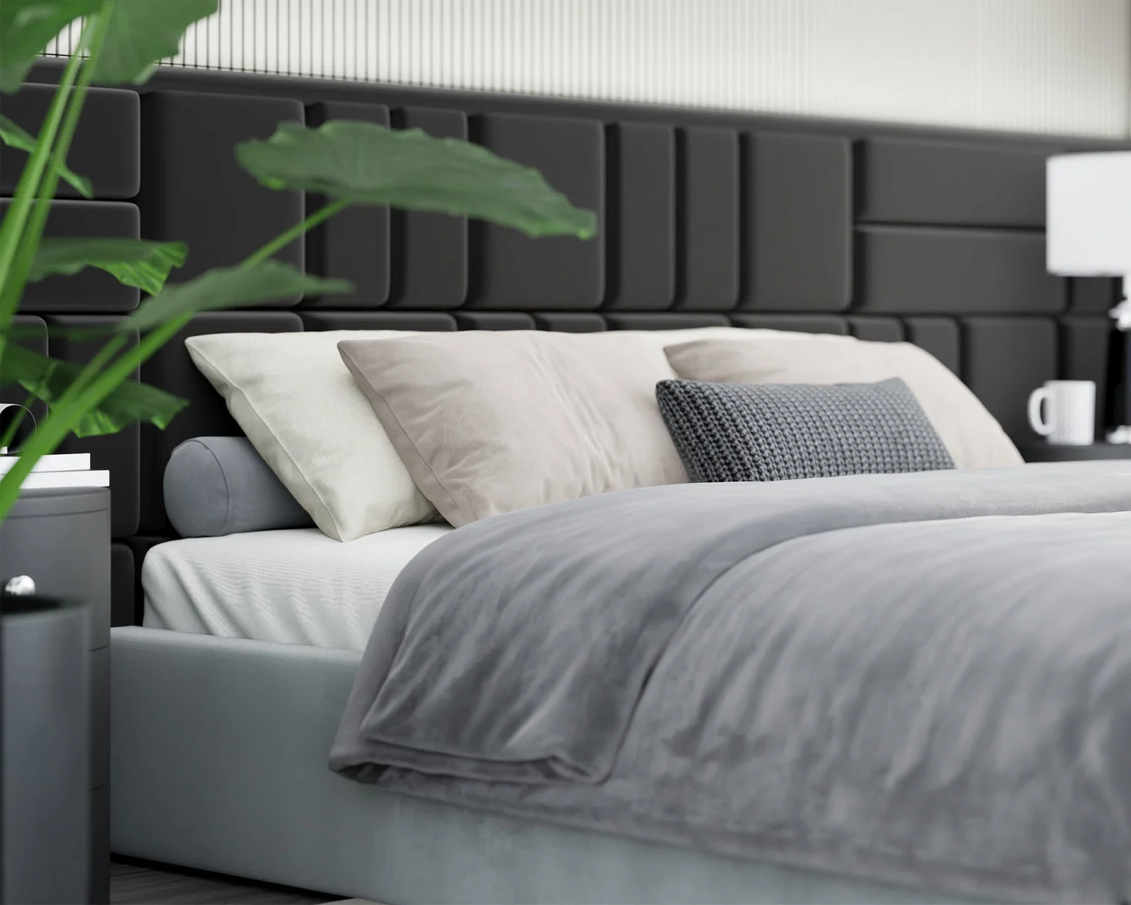 Čalouněná postel ORLANDO 160x200 Světle šedá PARIS s úložným prostorem kovový rošt