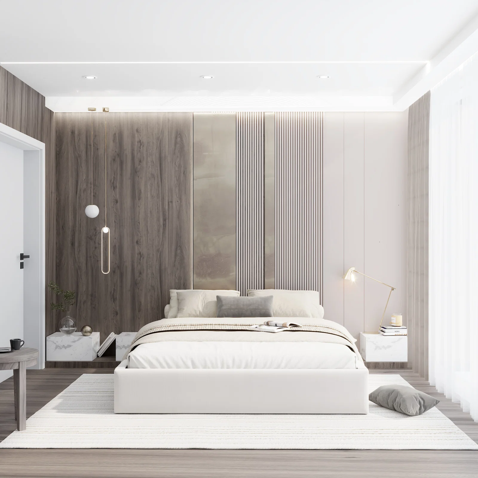 Čalouněná postel ORLANDO 120x200 Bílá TRINITY s úložným prostorem kovový rošt