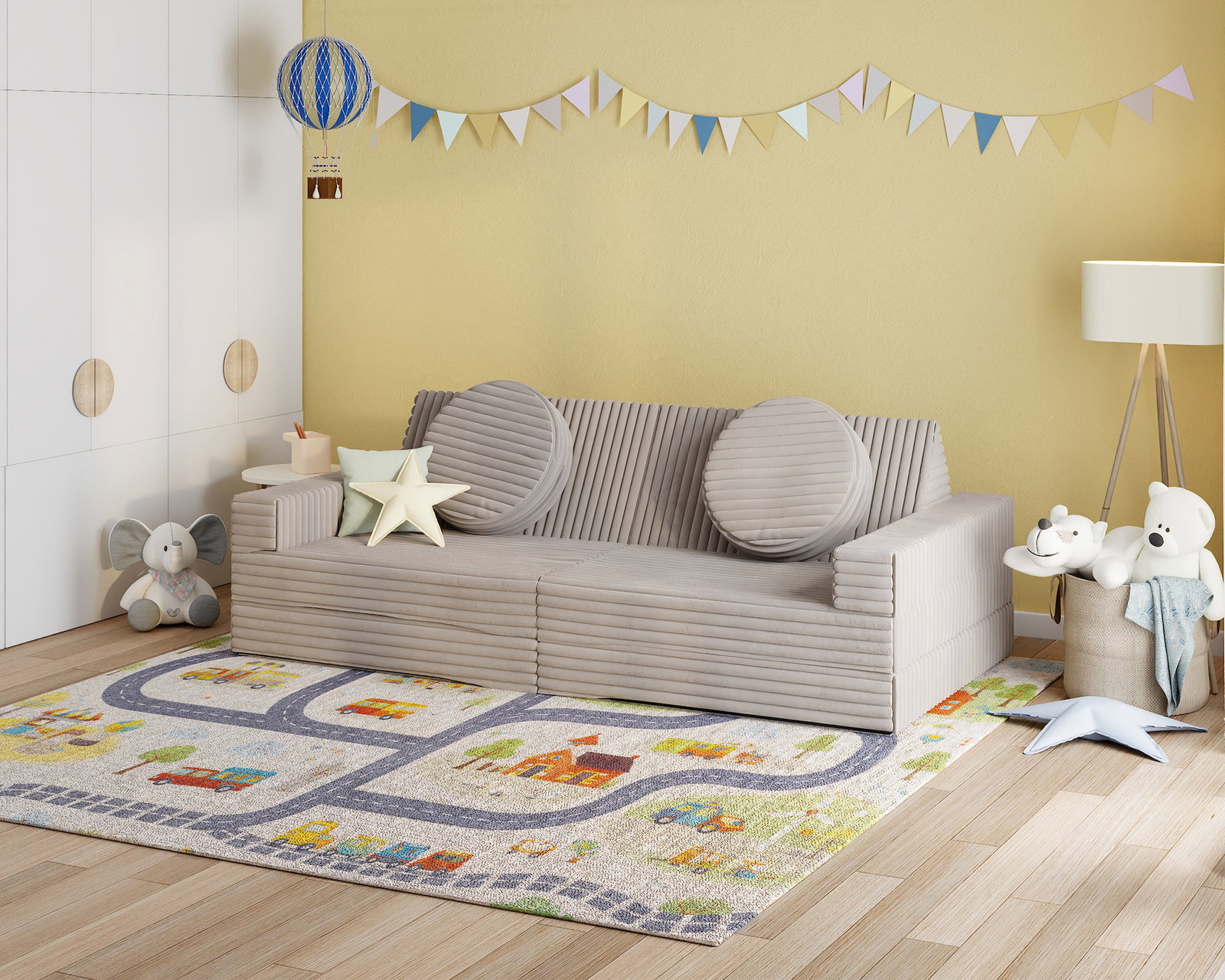 Rozkladacia pohovka VARIANT BÉŽOVÁ SZTRUKS 160×80