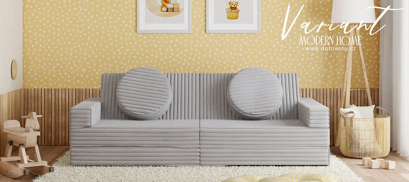 Rozkladacia pohovka VARIANT ŠEDÁ SZTRUKS 160x80