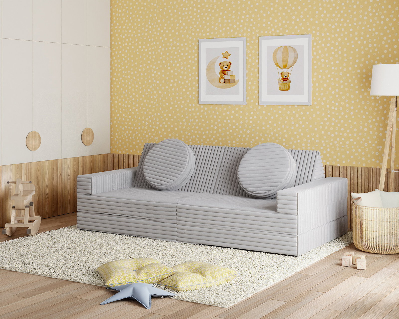 Rozkladacia pohovka VARIANT ŠEDÁ SZTRUKS 160x80