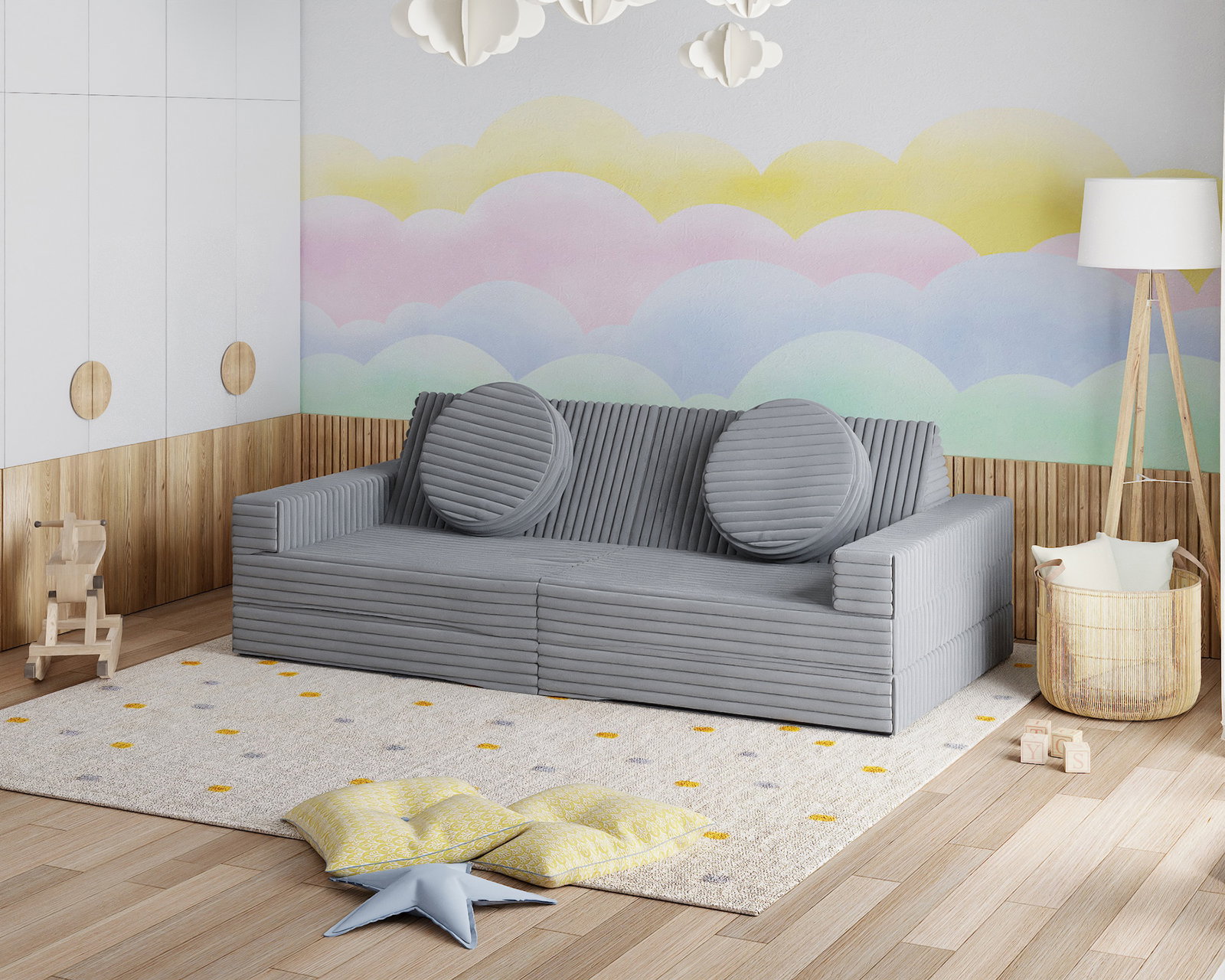 Rozkladacia pohovka VARIANT TMAVO ŠEDÁ SZTRUKS 160x80