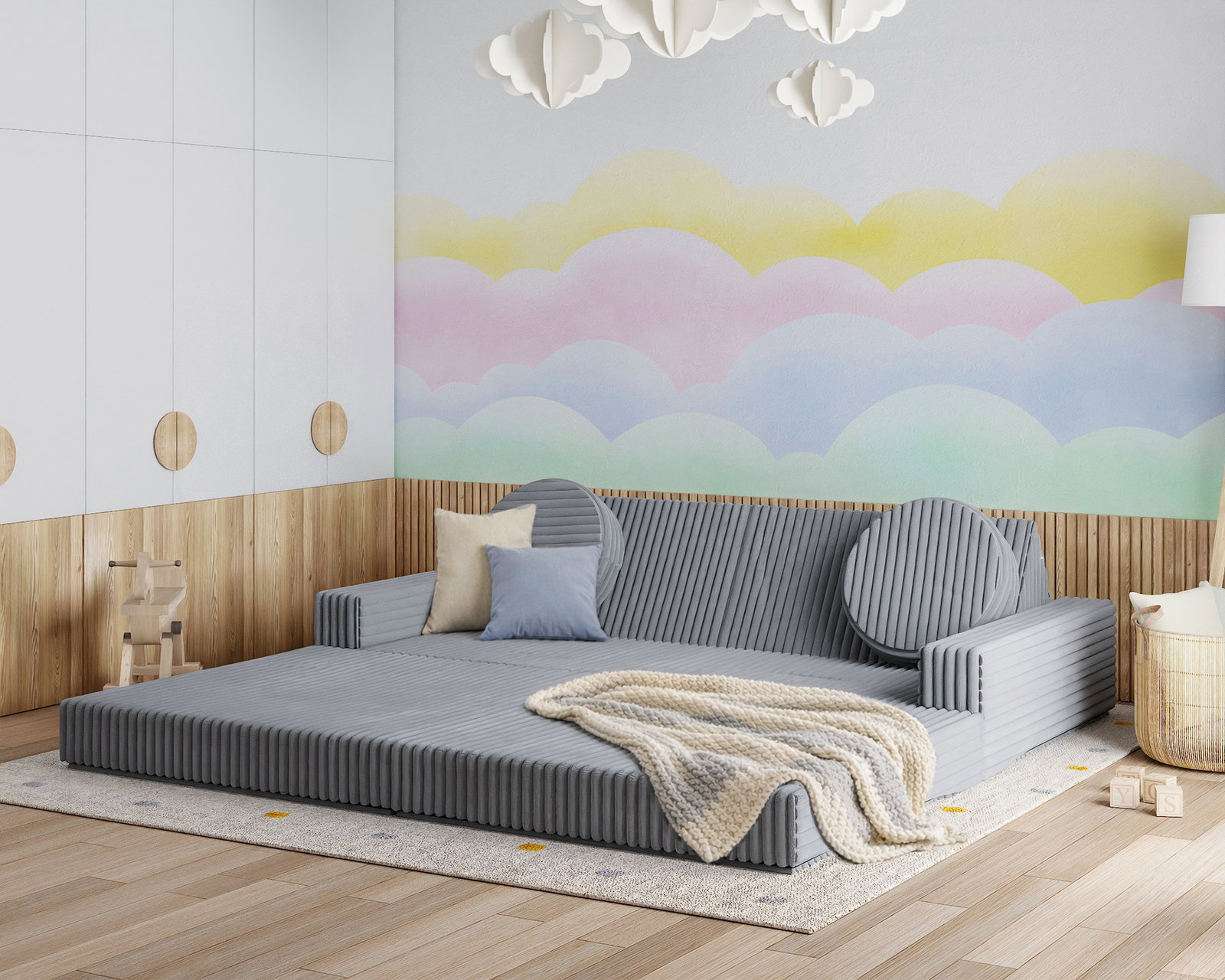 Rozkladacia pohovka VARIANT TMAVO ŠEDÁ SZTRUKS 160x80
