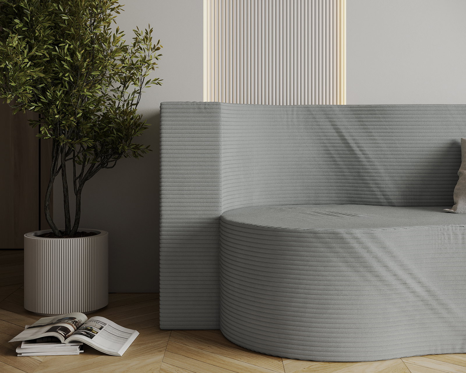 Rozkladacia pohovka TWIST ŠEDÁ SZTRUKS 120x200
